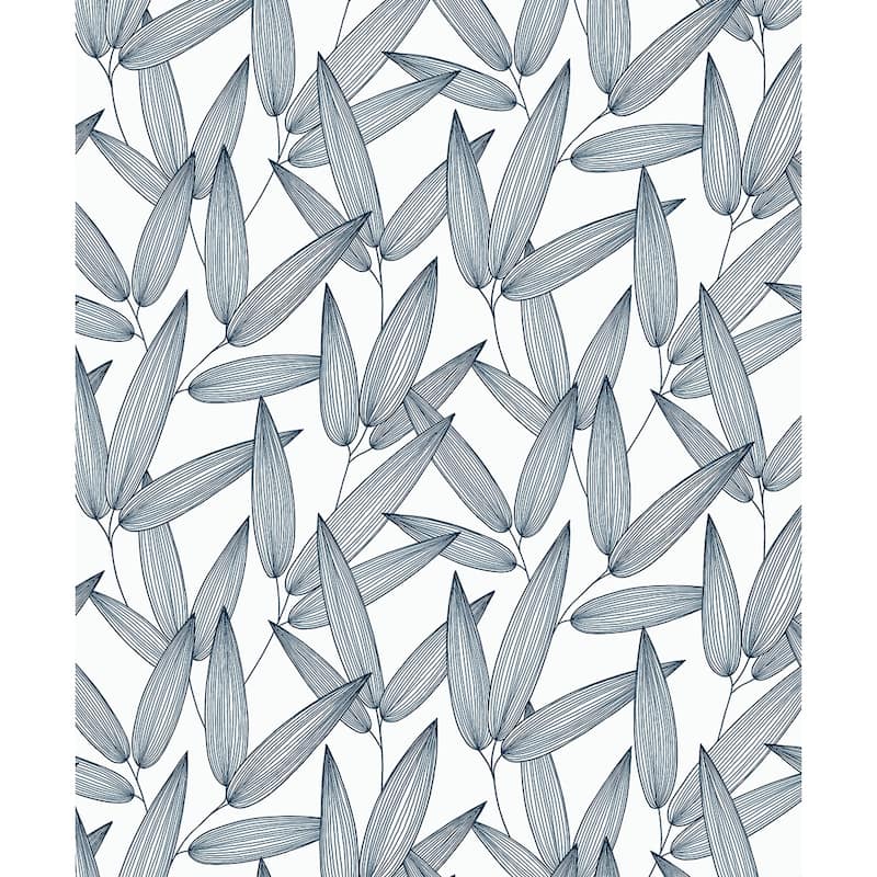Seabrook Designs Kauai Non-Woven Unpasted Wallpaper - 20.9 in. W x 33 ft. L - Navy