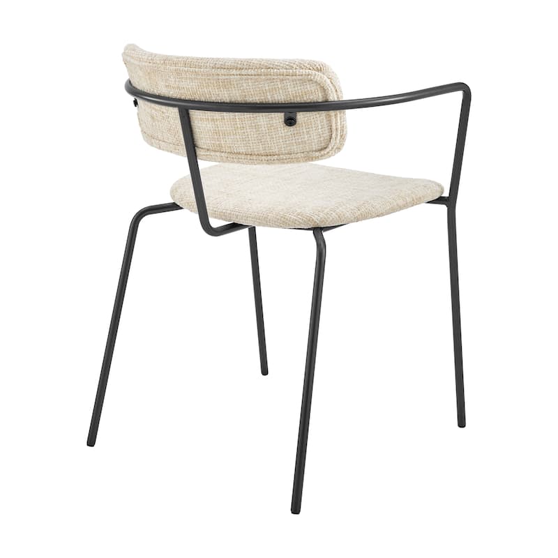 NPD Furniture Alivia Fabric Dining Side Arm Chair (Set of 2)