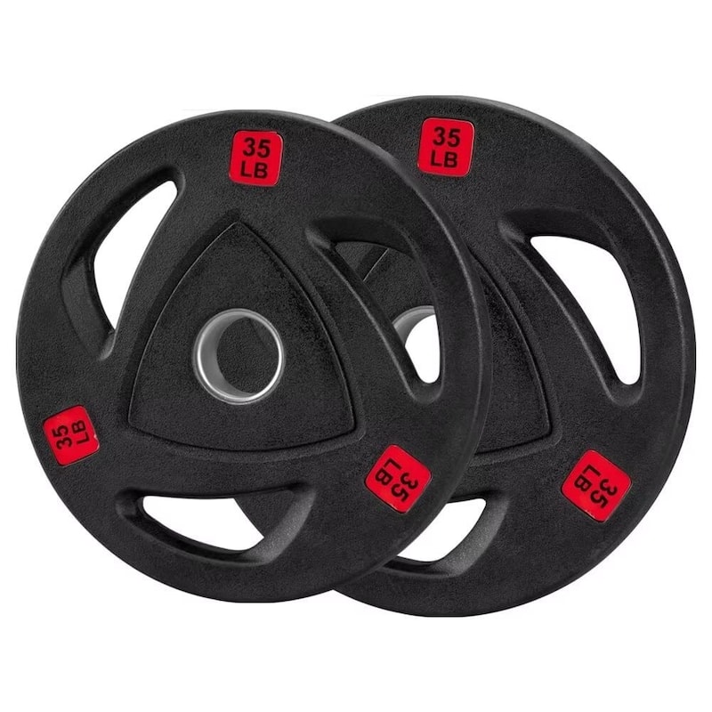 Weight Plates 2-Inch Rubber Bumper Plates, Olympic Weight Plates