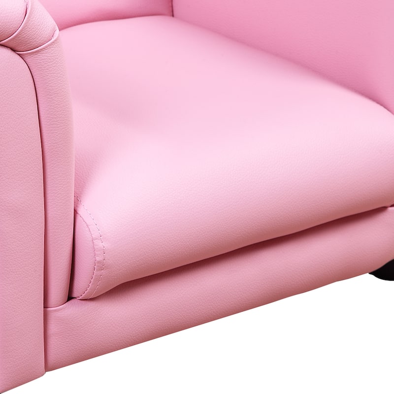 Qaba Kids Sofa Chair with Matching Ottoman for 18 to 36 Months