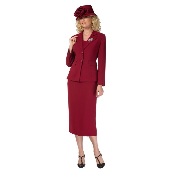 Giovanna Signature Women's Washable 2-button Mock 3-piece Skirt Suit. Opens flyout.