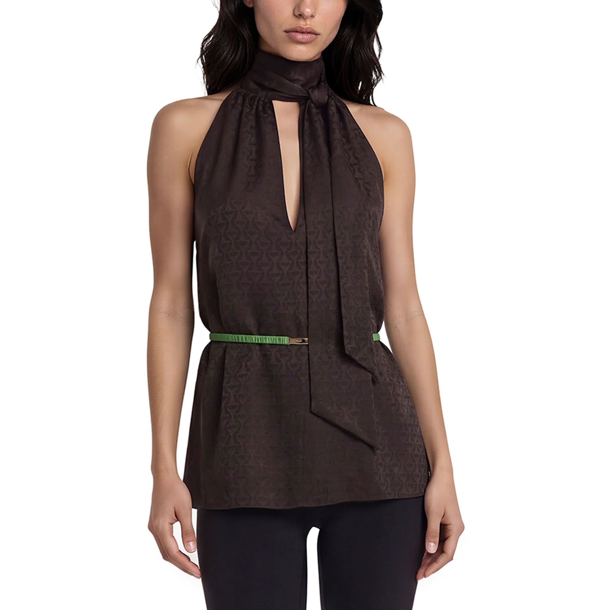 Gucci Horsebit Silk Jacquard Top