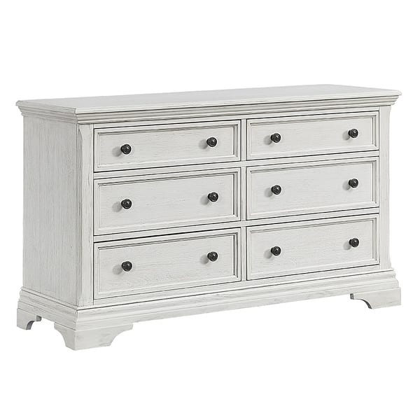 slide 2 of 4, Olivia 6-Drawer Dresser Brushed White
