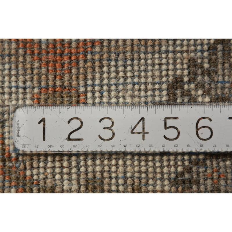 Oushak Indian Area Rug Hand-Knotted Oriental Grey Wool Carpet - 8'1" x 9'10"