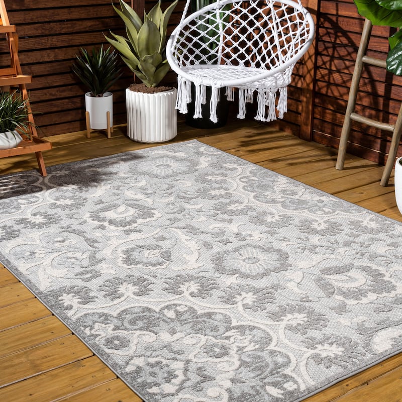 JONATHAN Y Cassis Modern Medallion High-Low Indoor/Outdoor Area Rug
