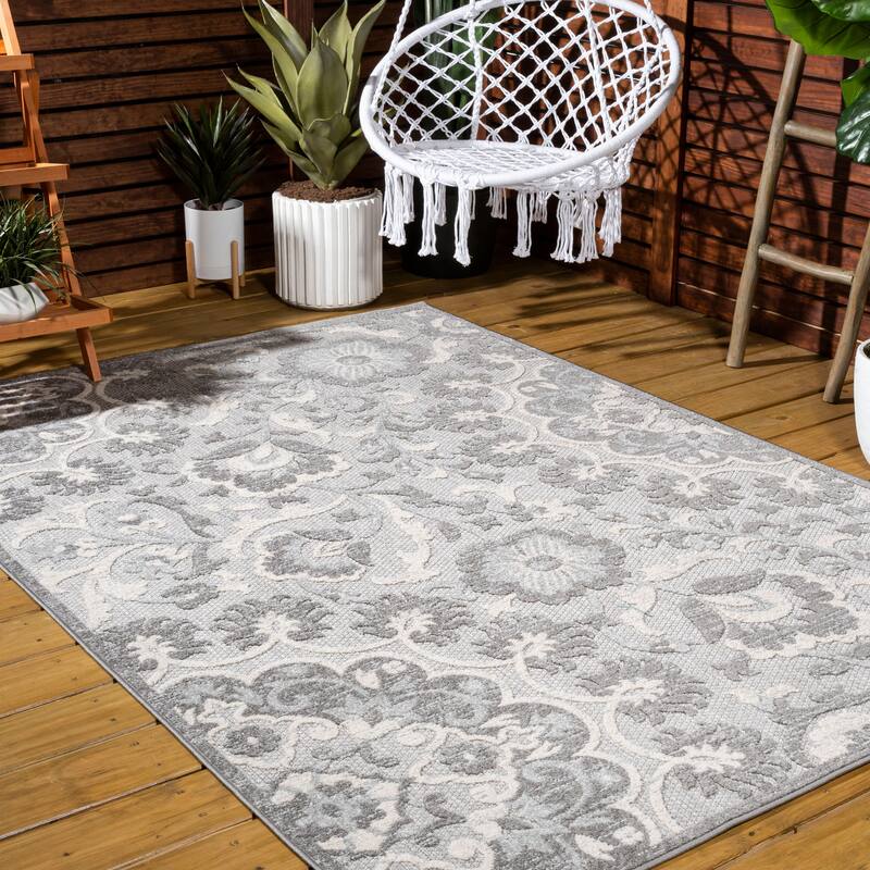 JONATHAN Y Cassis Modern Medallion High-Low Indoor/Outdoor Area Rug