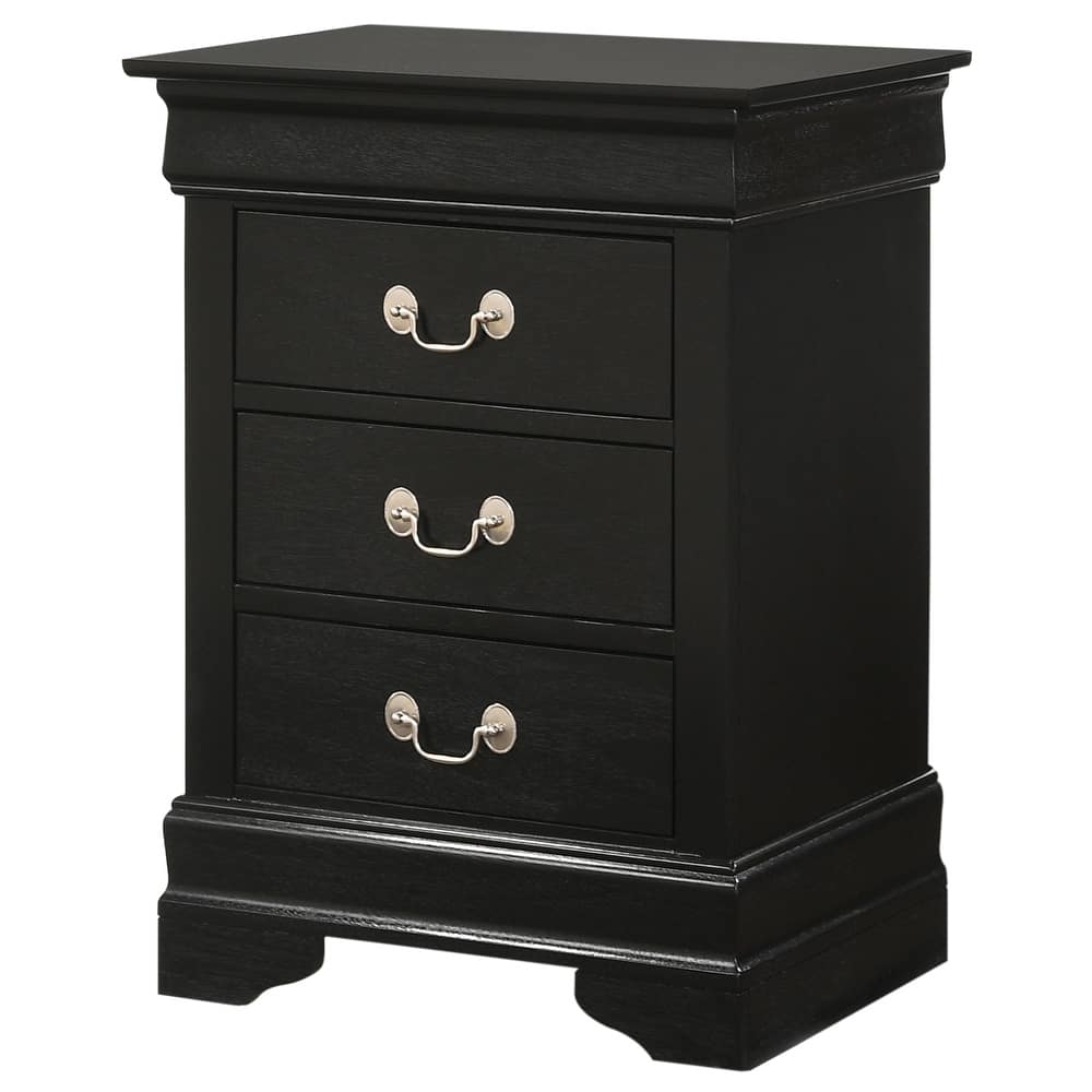 Modern Storage Nightstand with Three Roomy Drawers Bedside Table Bedroom Cabinet for Bedroom