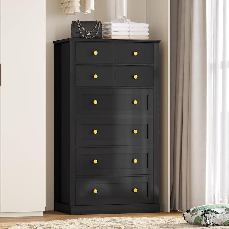8 Drawers Tall Dresser for Bedroom 55.1H Tall Dressers Chest of Drawers