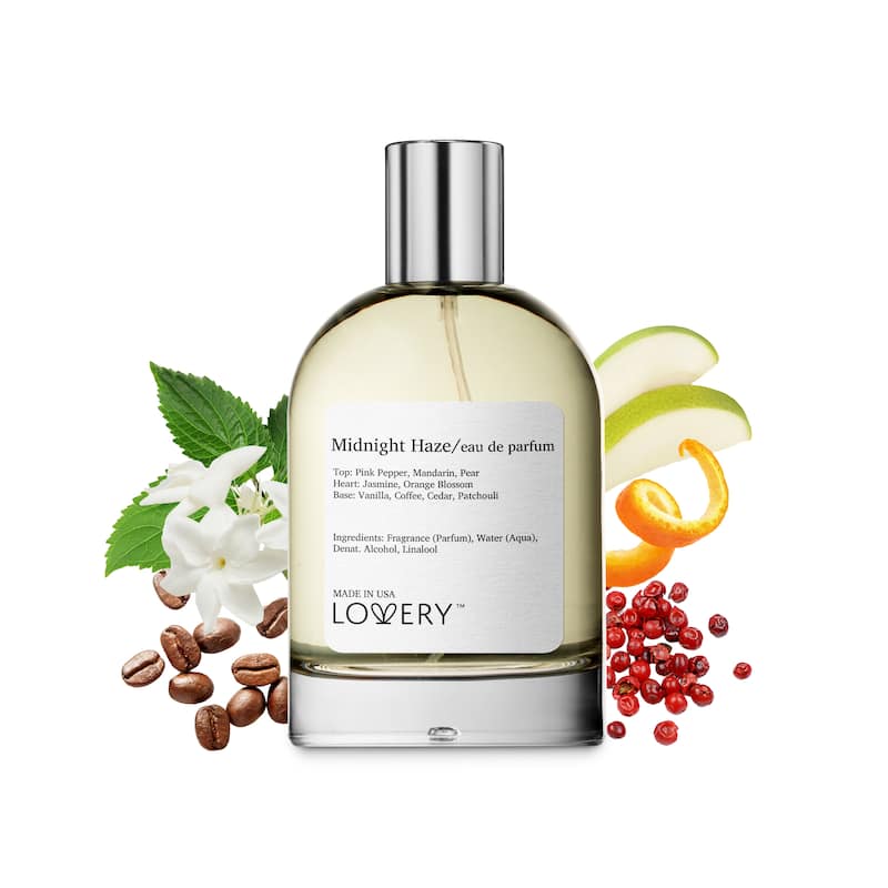 Lovery Midnight Haze Eau de Parfum Spray, Made in USA, 3.4 oz