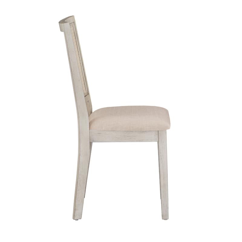 Eleanor Beige Linen Rattan Dining Chairs (Set of 2) by iNSPIRE Q Classic