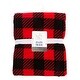 preview thumbnail 1 of 0, Plush Buffalo Plaid Baby Blanket Red