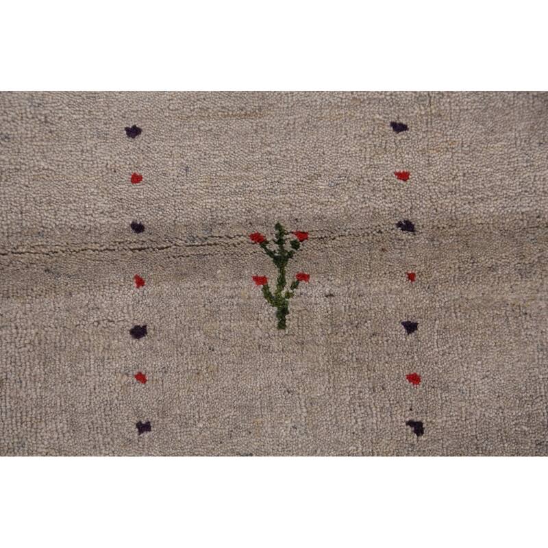 Tribal Gabbeh Oriental Rug Hand-Knotted Contemporary Wool Carpet - 5'9" x 7'8"