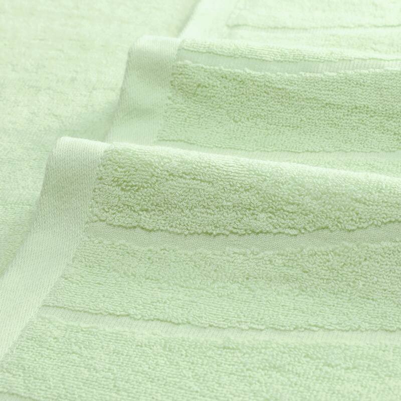 Cotton 2 Pcs Bath Towels, Light Weight and Highly Absorbent Towels for Bathroom, Gym, SPA, Yoga 28" x 56" - Green