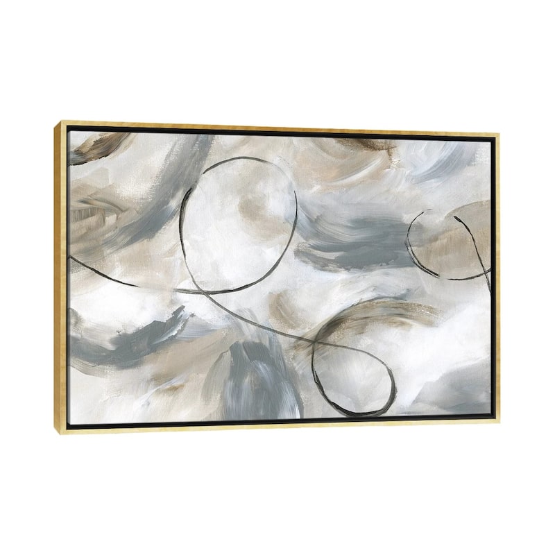 iCanvas "Staccato" by Nan Framed Canvas Print - Gold - 32x48