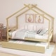 preview thumbnail 38 of 49, Roof styled wooden bed with trundle