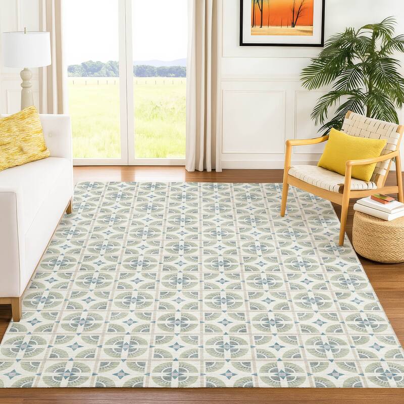 Machine Washable Indoor/ Outdoor Modern Roeland Chantille Rug