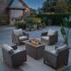 Option Brwon Wicker Beige Cushion