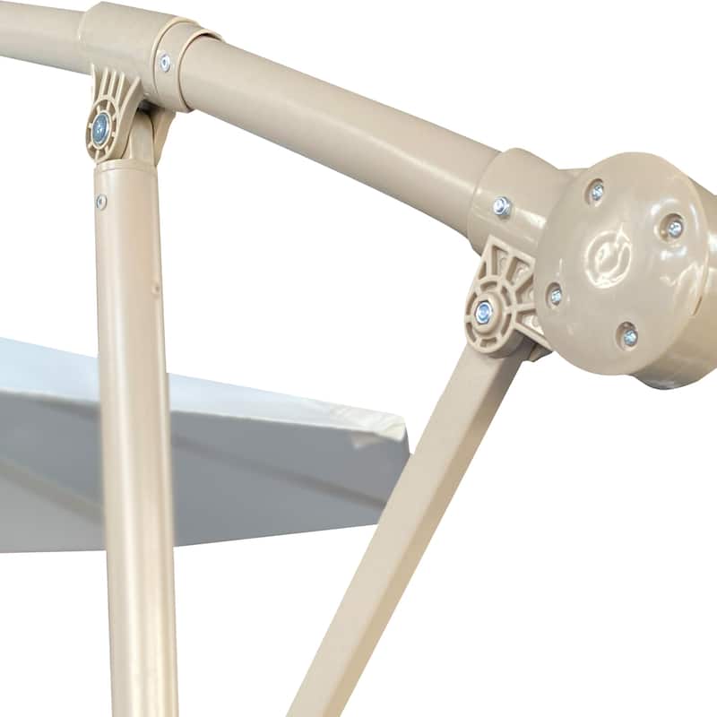 HOMYLIN 10 Ft Offset Patio Umbrella with Crank and Tilt