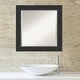 preview thumbnail 17 of 23, Beveled Wood Bathroom Wall Mirror - Corvino Black Frame