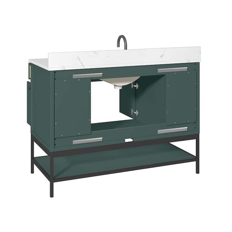 Avanity Paisley 48 in. Single Sink Vanity with Cala White Engineered Top