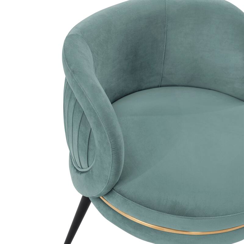 Manhattan Comfort Modern Kaya Pleated Velvet Dining Chair