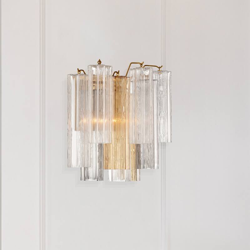 Crystorama Lighting Group ADD-303-AU Addis 2 Light 15" Tall Wall
