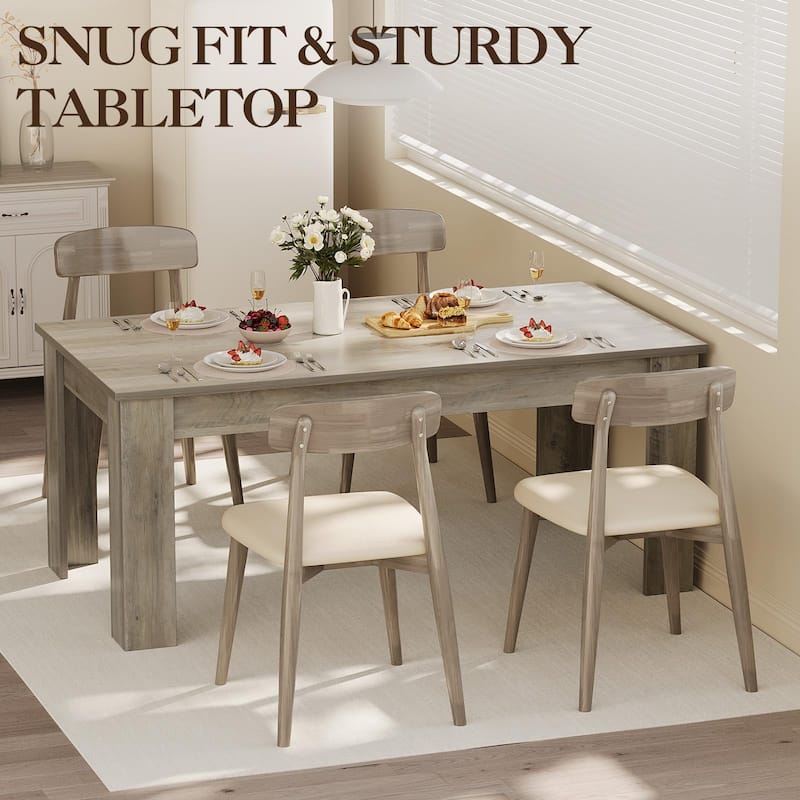 63 Inch Dining Table, Rectangular Dining Table for Kitchen