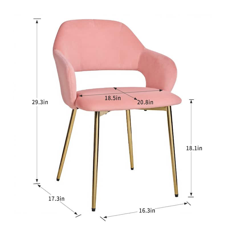 Javlergo Modern Dining Chairs, Comfy Dining Room Chairs with Thick Cushions, Upholstered Kitchen Side Chairs with Metal Legs
