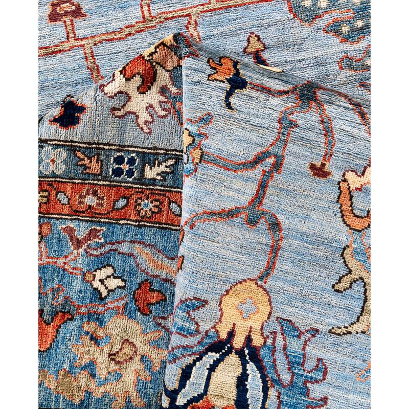 Serapi One-of-a-Kind Hand-Knotted Area Rug - Gray - 10' 0" x 13' 8"