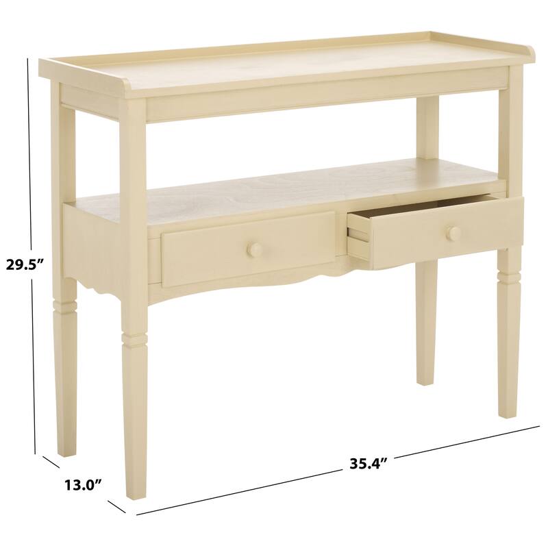 SAFAVIEH Home Araminta One Drawer Console Table - 35"W x 13"D x 30"H