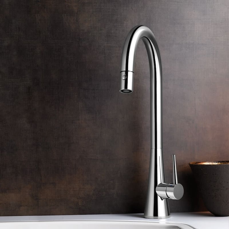 Houzer Soma Pull-Down Kitchen Faucet with CeraDox Lifetime Technology