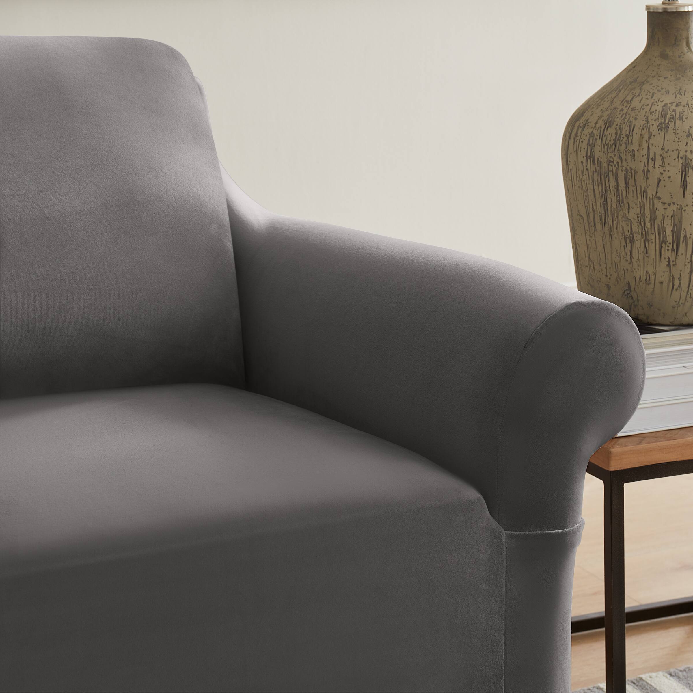 SureFit Hampstead Stretch Velvet Sofa Slipcover Machine Washable Couch
