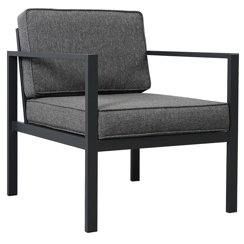 Clihome Aluminum Patio 5-Pcs Alloy Conversation Set Sofa Set