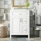 preview thumbnail 25 of 53, GDFStudio - Cielo 24" Bathroom Vanity with Ceramic Sink, 2 Soft Close Drawers, Door & Storage Racks White