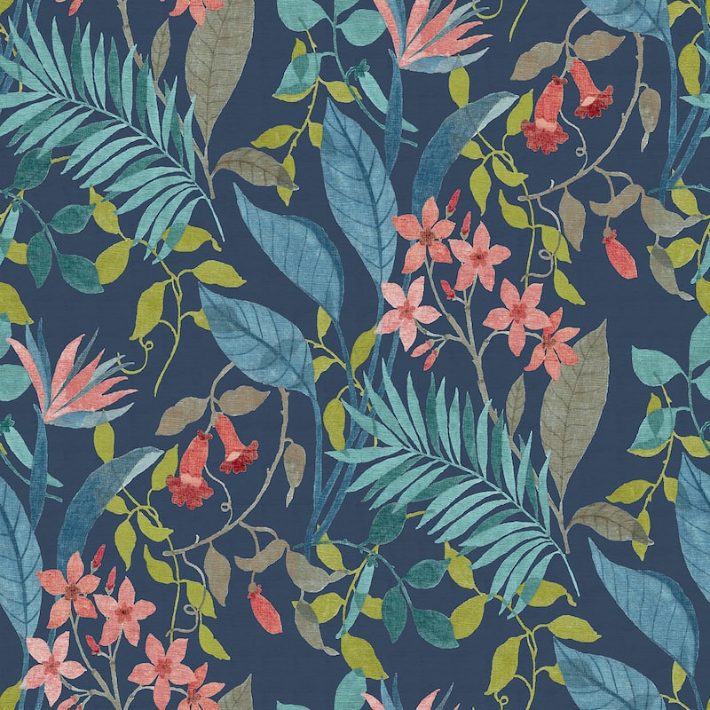 NuWallpaper Jesinda Cobalt Peel and Stick Wallpaper