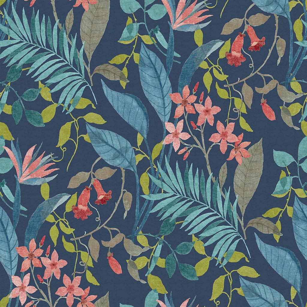 NuWallpaper Jesinda Cobalt Peel and Stick Wallpaper