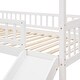 preview thumbnail 13 of 19, Twin Size Loft Bed in Creativity House Style with Slide and Underbed Storage, Full-Length Guardrail
