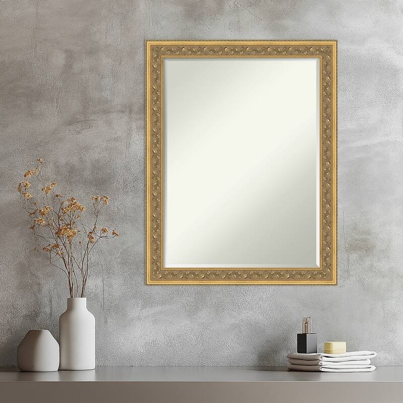 Carter Half-Inch-Bevel Framed Wall Mirror - Carter Dark Gold - 22 x 28 in