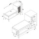 preview thumbnail 9 of 7, Teller 1-Door Entryway Shoe Storage Bench Natural Oak