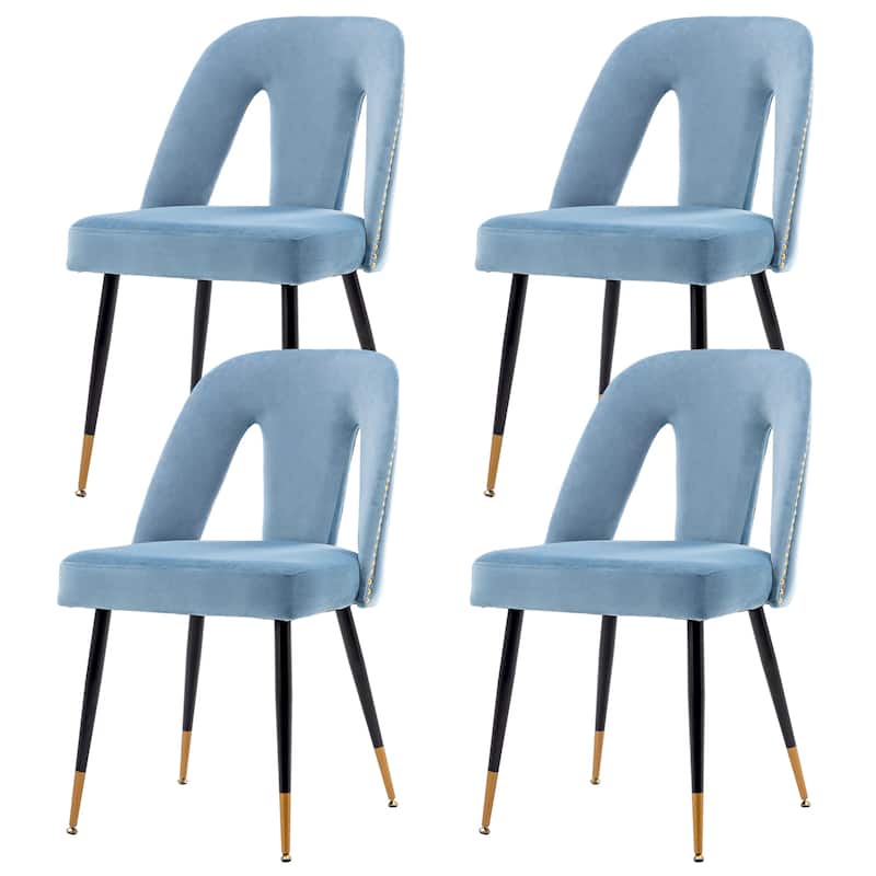 Modern Velvet Upholstered Dining Chairs Set of 6