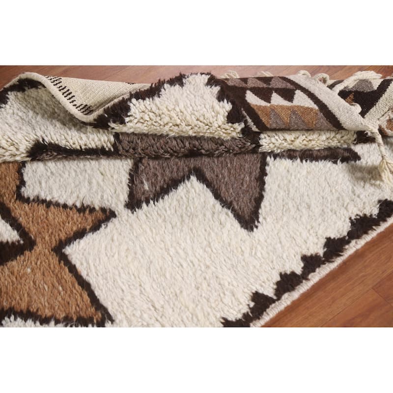 Tribal Anatolian Runner Rug Handmade Turkish Wool Carpet - 3'5"x 12'9"