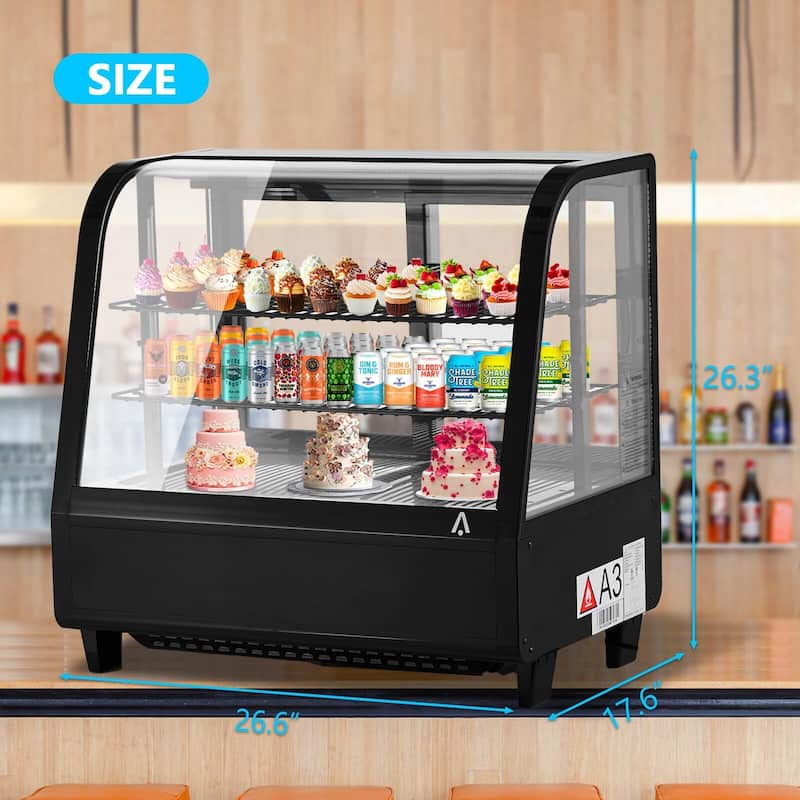 Commercial Countertop Refrigerator Display Case Merchandiser, 3.5 Cu.Ft.