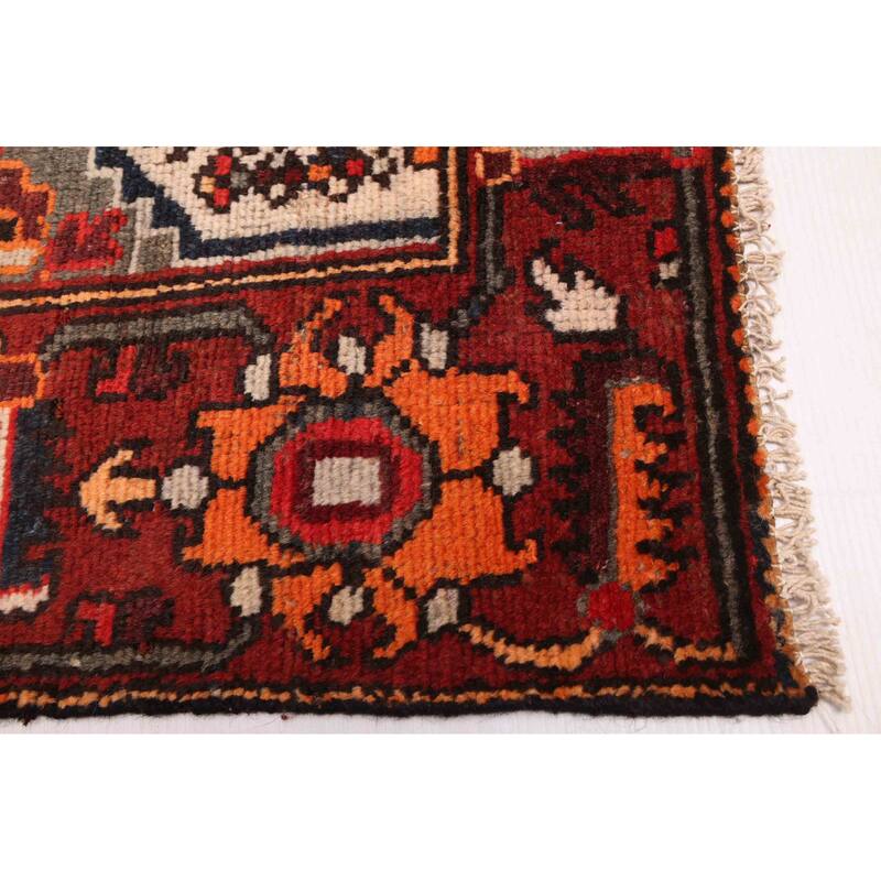 ECARPETGALLERY Hand-knotted Kayseri Vintage Dark Red Wool Rug - 4'3 x 6'7