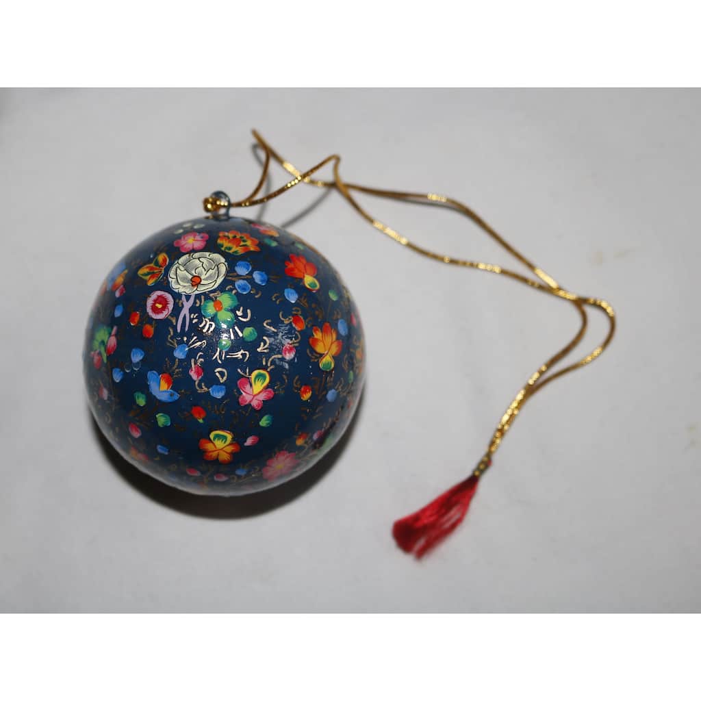 Handmade Christmas Ornaments Hand Painted by Artisan on Recycled Paper - Mug 8 - One Size