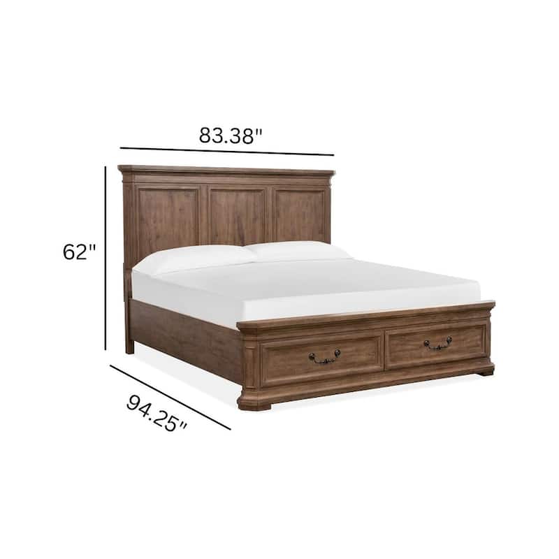 Magnussen Home Adler Court Florentine Walnut Panel Storage Bed