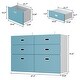 preview thumbnail 12 of 10, 6Drawer Dresser Blue Dresser Nursery Dresser Storage Organizer Cabinet