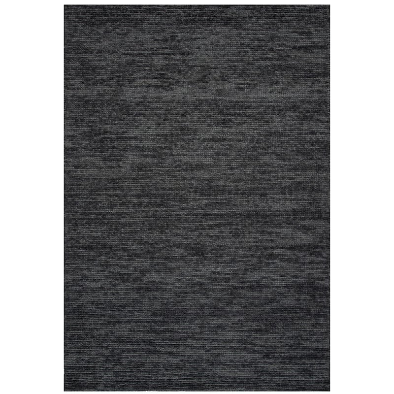 Alora Decor Maude Tone on Tone Hand-Tufted Area Rug - 8' Runner - Charcoal/Black