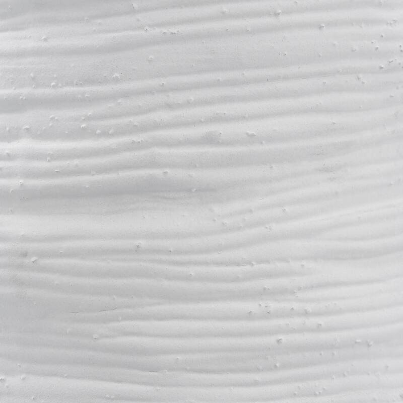 Renwil Azures Indoor Ceramic Stoneware Planter, Textured Matte Off-White