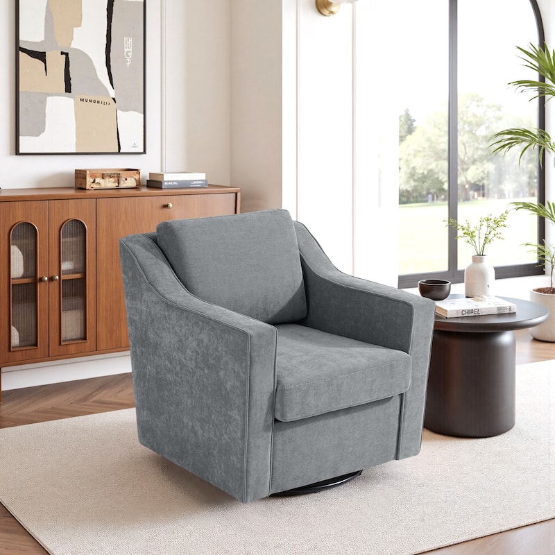 Modern 30.5" W Swivel Armchair Accent chair