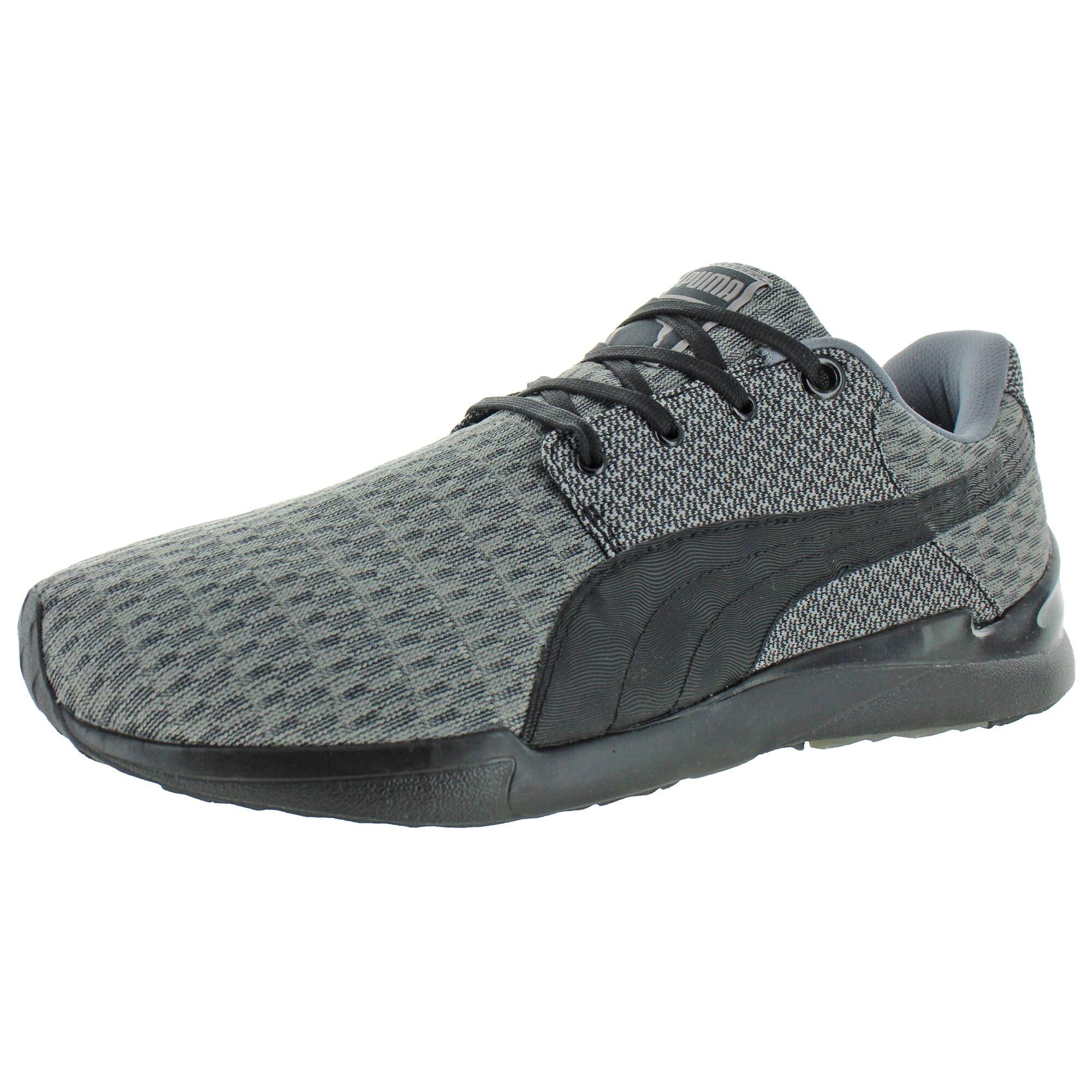 puma mens black trainers